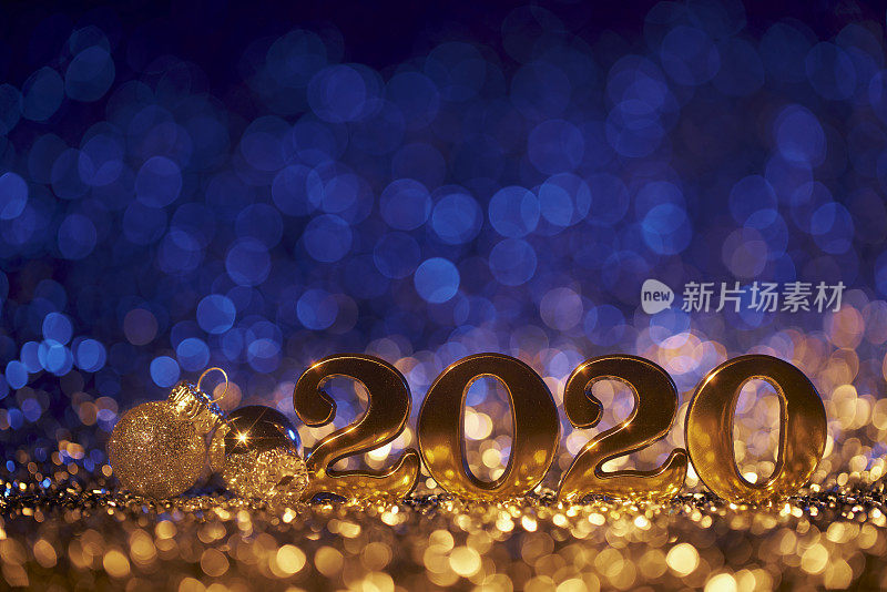 新年圣诞装饰2020 -金蓝色派对庆祝